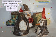 Vilniaus Trakų Vokės gimnazijos 2-4 klasių mokinių keramikos darbų paroda ,,Pingviniškai" - 1